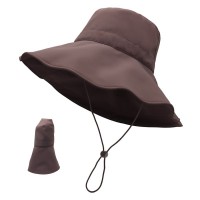春夏新款涼感UV漁夫帽女士大帽檐防紫外線戶外遮陽折疊防曬帽